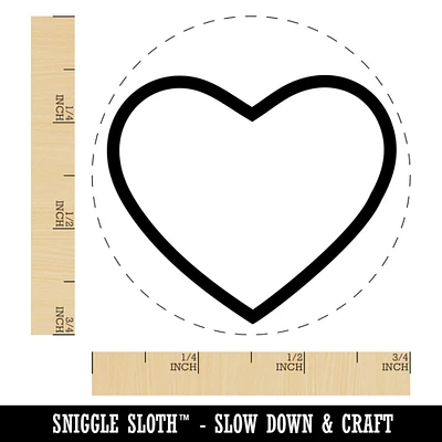 Heart Love Outline Self-Inking Rubber Stamp for Stamping Crafting Planners
