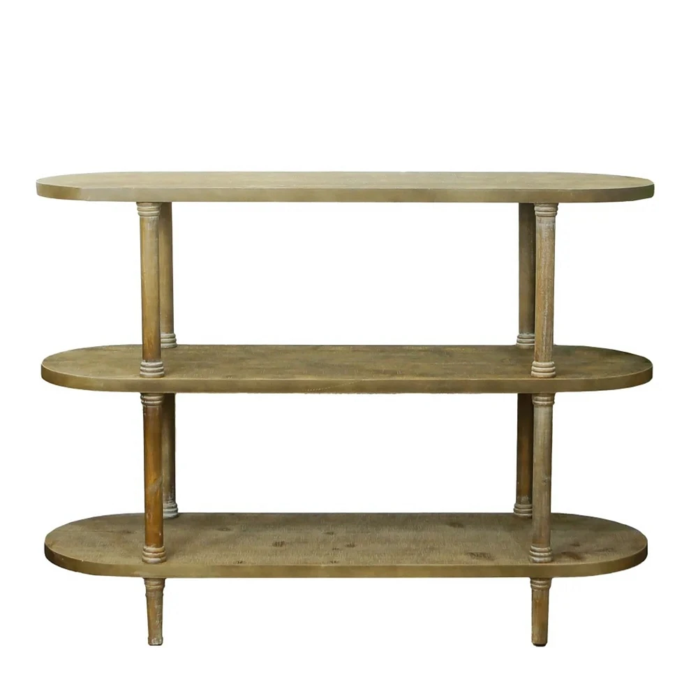 Creative Design 47" Brown Three Tiered Console Table