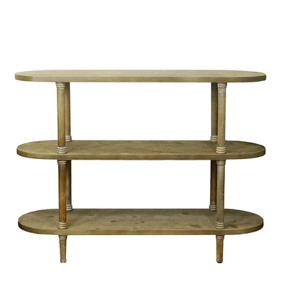 Creative Design 47" Brown Three Tiered Console Table