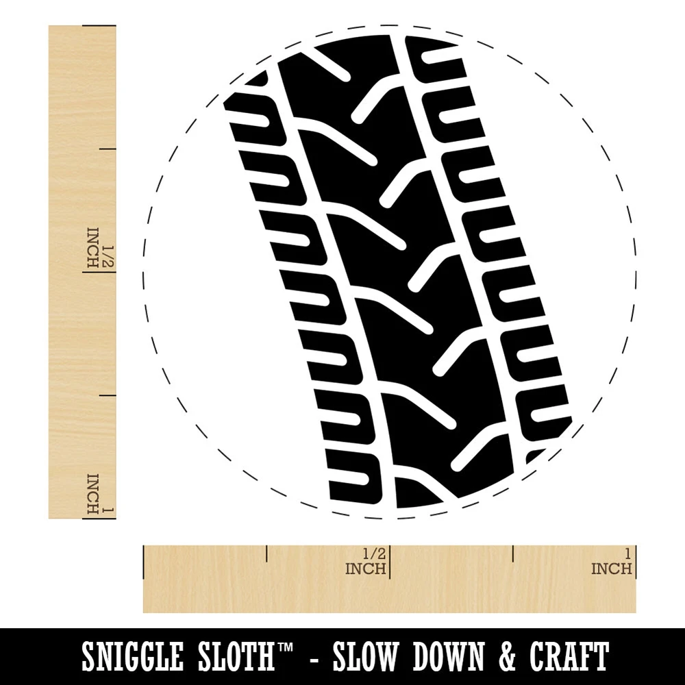 Tire Tread Track Self-Inking Rubber Stamp for Stamping Crafting Planners