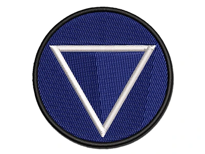 Triangle Witch Symbol Water Wicca Element Multi-Color Embroidered Iron-On Patch Applique