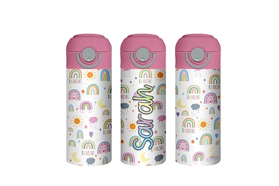 Rainbow Sunshine Personalized Stainless Steel Water Bottle