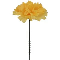 Box of 200: Artificial Carnation Flower Picks | 5" Long | 3.5" Wide | Gold | Lifelike Silk Blooms | Floral Picks | Craft Materials | Parties & Events | Home & Office Decor