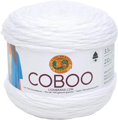 (3 Pack) Lion Brand Coboo Yarn - White