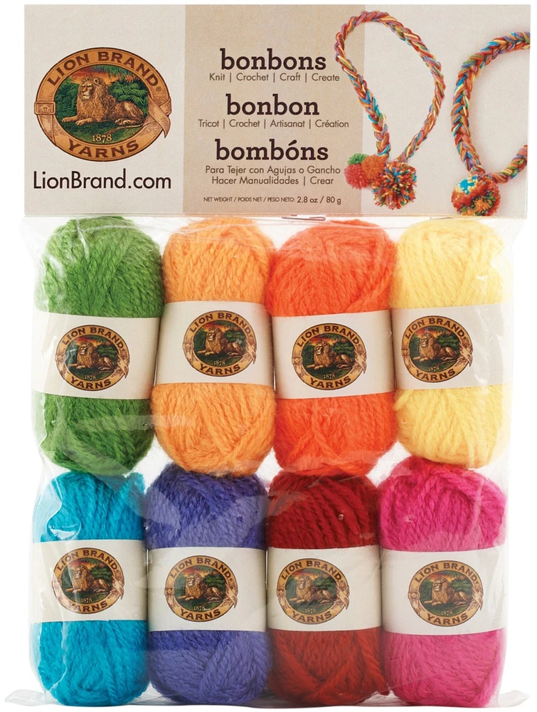 Multipack of 24 - Lion Brand Bonbons Yarn 8pcs-Crayons