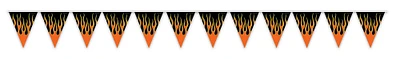 Flame Pennant Banner (Pack of 12)