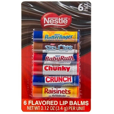 Taste Beauty 6 Piece Nestle Candy Flavored Lip Balm Gift Set - Includes 6 Candy Flavors