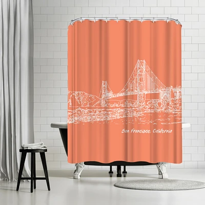 Skyline SanFrancisco 8 by Brooke Witt Shower Curtain 71" x 74"