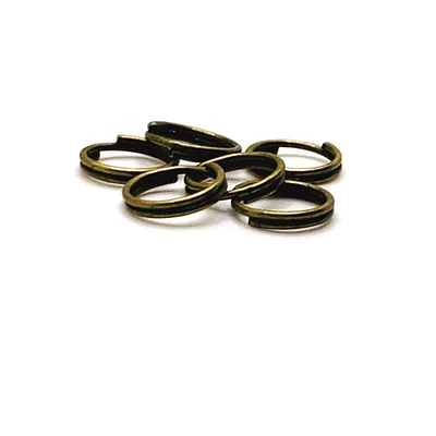 100 , 500 or 1,000 Pieces: 8 mm Bronze Split Double Jump Rings