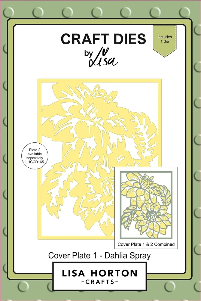 Lisa Horton --That Craft Place Cover Plate 1 - Dahlia Spray Die Set