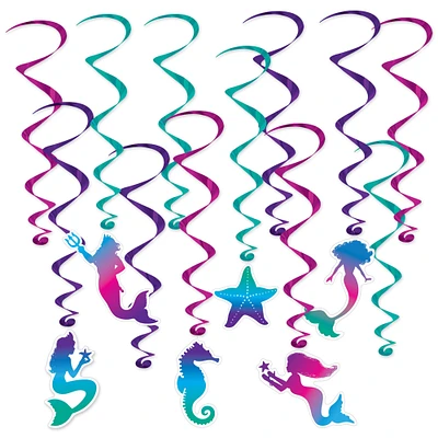 Mermaid Whirls, (Pack of 6)