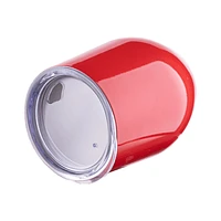 12oz Stainless Stemless Wine Cup with Lid (Red)