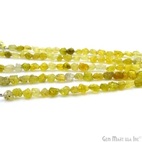 Lemon Topaz Rough Nugget Chunks, Natural Gemstone Beads, Drilled Raw Strands, 7x5mm (Approx), 8 inch, GemMartUSA (DRLT-70052)
