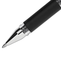 Uni-Ball 207 Impact Stick Gel Pen, Bold 1mm, Black Ink, Silver/Black Barrel