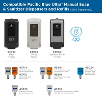 Pacific Blue Ultra Gentle Foam Hand Soap Refills for Manual Dispensers, Pacific Citrus, 1,200 mL/Bottle, 4 Bottles/Case