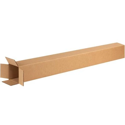 MyBoxSupply 4 x 4 x 74" Tall Corrugated Boxes, 10 Per Bundle