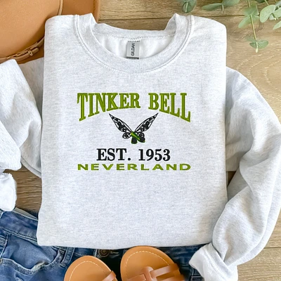 Embroidered Neverland Sweatshirt Fun Sweater Mother's Day Gift Comfy Pullover Present Soft Unisex Hoodie Custom Crewneck