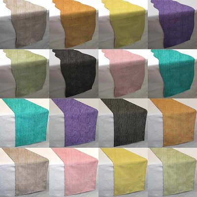 Faux Burlap Table Runner (2 Shapes and 8 Colors Available