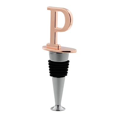 Reusable Wine Cork Bottle Wine Stopper Top Closer Seal with Rose Gold Letter