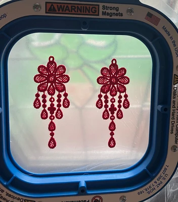 Embroidery Chandelier Earrings