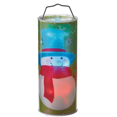 Midwest 12" Blue Transparent Snowman LED Color Changing Lighted Hanging Christmas Lantern