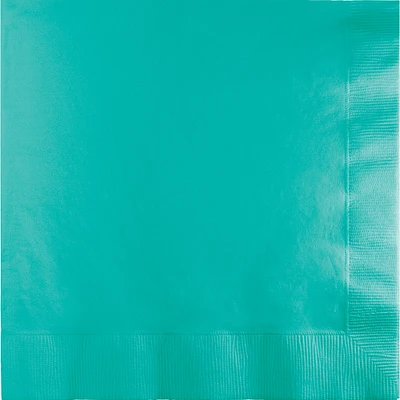 Party Central Club Pack of 500 Teal Blue Lagoon 3-Ply Luncheon Napkins 13"