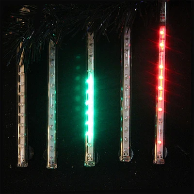 Kurt Adler Set of 5 Red and Green LED Single Sided Christmas Light Tubes 32'