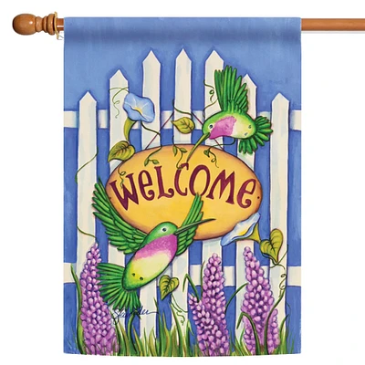 Toland Home Garden Hummingbirds 'Welcome' Outdoor House Flag 40" x 28"