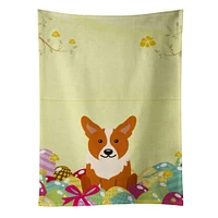 "Caroline's Treasures Easter Eggs Corgi Kitchen Towel, Multicolor, 25"" x 15"""