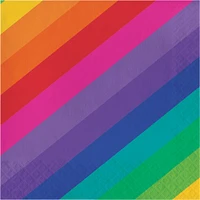 Party Central Club Pack of 192 Vibrantly Colored Rainbow Elegance Disposable Lunch Napkins 6.5"
