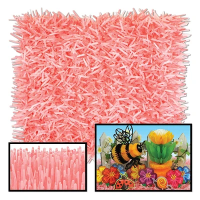 Beistle Club Pack of 24 Novelty Pink Tissue Grass Mats 30"