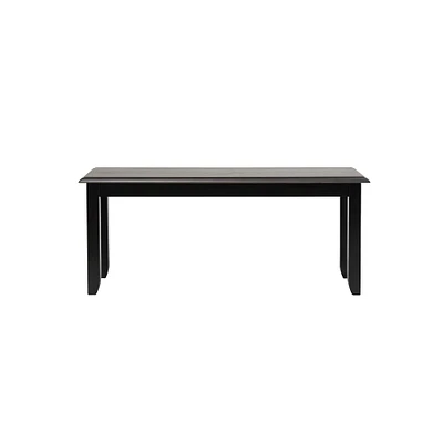 The Hamptons Collection 42” Distress Black and Gray Handcrafted Wooden Bench