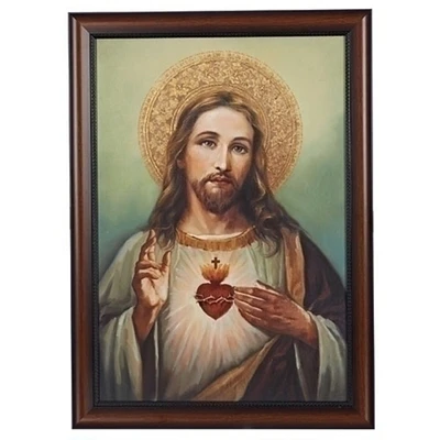 Roman 27" Sacred Heart Framed Religious Wall Decoration