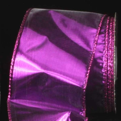 The Ribbon People Purple Shiny Solid Wired Craft Ribbon 3" x 20 Yards