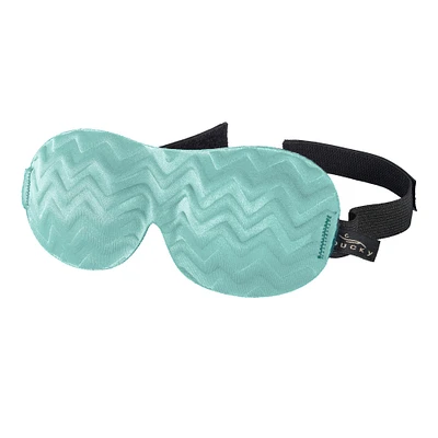 Contemporary Home Living 7.75" Blue and Black Personal Eye Accessories Ultralight Chevron Sleep Eye Mask