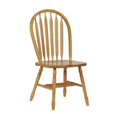 The Hamptons Collection Set of 2 Beige Lighted Oak Andrews Arrowback Dining Chair – 38”