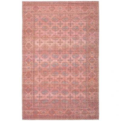 Chaudhary Living 5' x 8' Blue and Geometric Rectangular Area Throw Rug