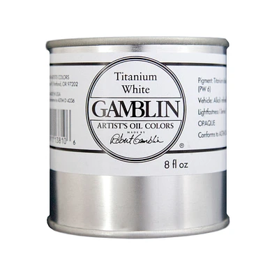 Gamblin Artist Grade Oil Color, 8 oz., Titanium White