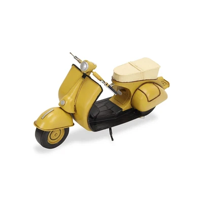 Contemporary Home Living 15.5" Yellow 1950's Style Scooter Tabletop Decoration