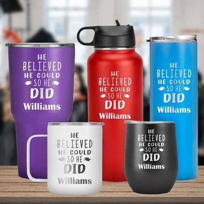 He Believed He Could So He Did, Graduation Gift for Son, Inspirational Mug for Him, Graduation Gifts for Boys, Boyfriend