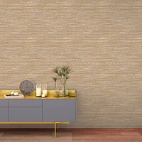 Tempaper & Co. Moire Dots Removable Peel and Stick Wallpaper, Toasted Turmeric, 28 sq. ft.