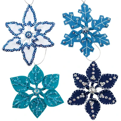 Herrschners  Winter's Beauty Snowflakes Felt & Sequin Kit
