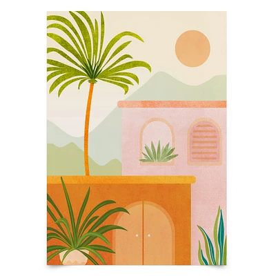 Tropical Mountain Village by Modern Tropical Poster