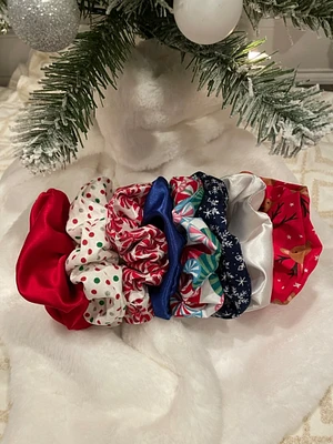 Holiday and Winter Scrunchies, Gift for Her, Stocking Stuffer