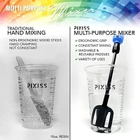 Rechargeable Handheld Epoxy Resin Mixer with 3pk Mixing Paddles and 3pk Silicone Mats (11.6" x 8.3")