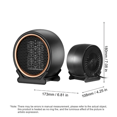 Portable Electric Space Heater Garage Hot Air Fan.