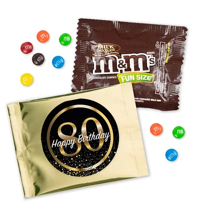 12 Pcs 80th Birthday Candy M&M's Party Favor Packs - Milk Chocolate