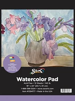 Sax Watercolor Pad, 140 lb, 18 x 24 Inches, White, 12 Sheets