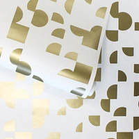 Tempaper & Co. Mod Geo Peel and Stick Wallpaper, Gold, 28 sq. ft.