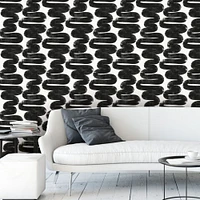 Tempaper & Co. x Bobby Berk Wiggle Room White & Black Removable Peel and Stick Wallpaper